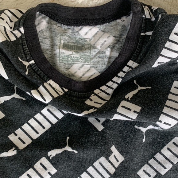 Puma set of 2 black and red snap up onesies bodysuits - Picture 4 of 5